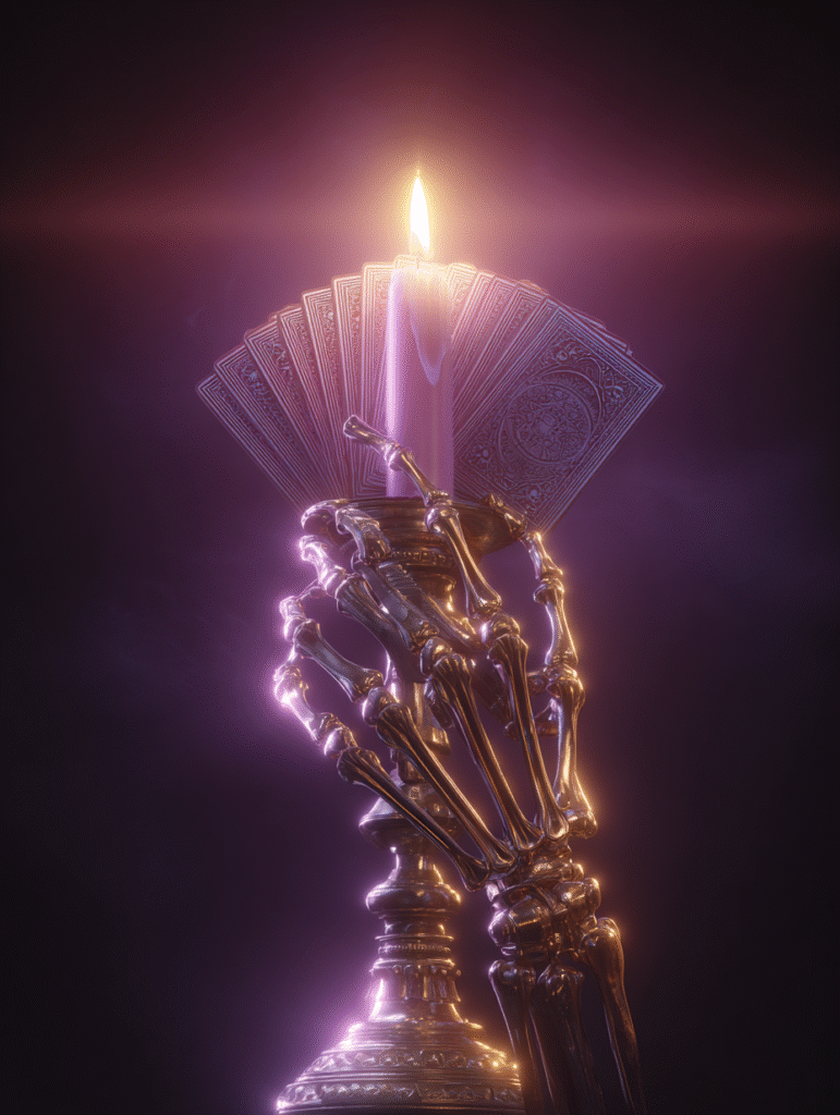 Símbolo sagrado geométrico púrpura y dorado